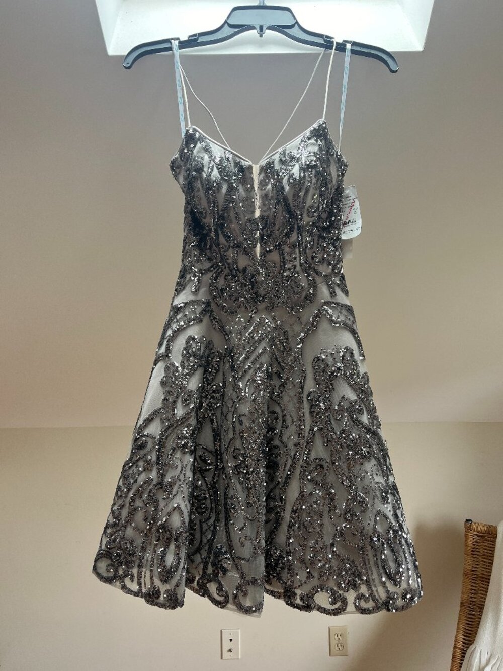 Camille La Vie sequinned formal cocktail dress